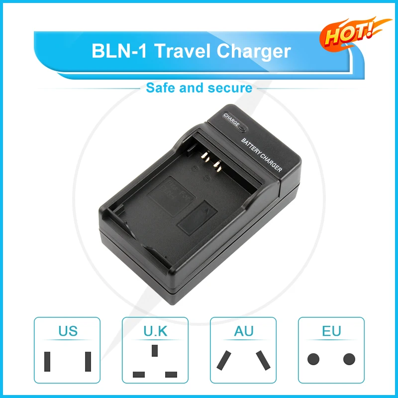 BLN-1 BLN1BLN 1 Travel Charger for Olympus EP5 E-M5 ii EM5 OMD E-P5 PEN-F BCN-1 Camera