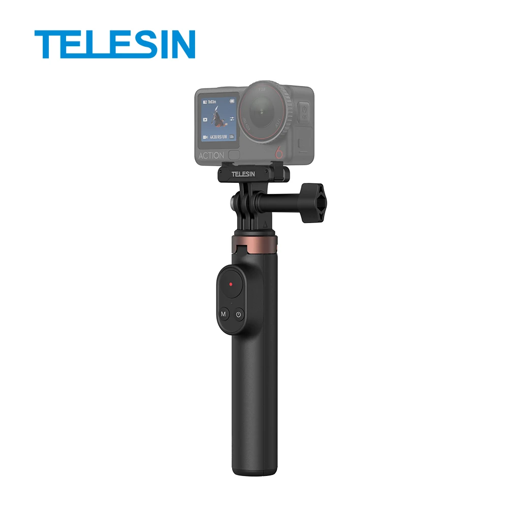 TELESIN Wireless Bluetooth Selfie Stick Tripod with Remote Control for DJI OSMO Action4 5pro 6 360 GoPro9 10 11 12 13Smartphones