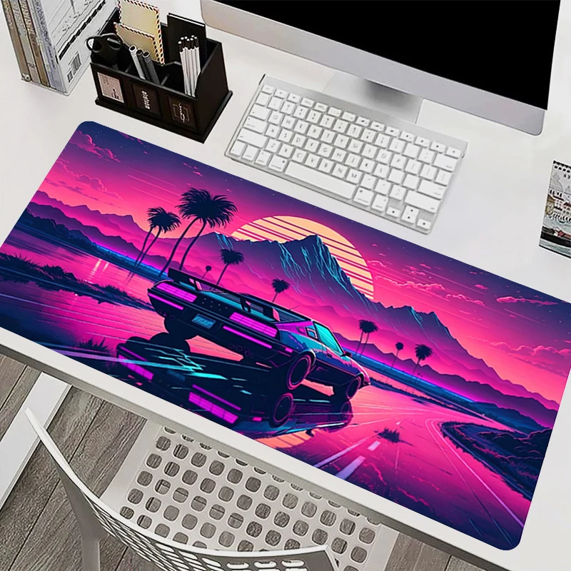 Rubber Mouse Pad Gamer Accessories Retro Sports Car Keyboard Pad PC Computer Desk Mat Hot Anime Mousepads Colorful Desktop Decor