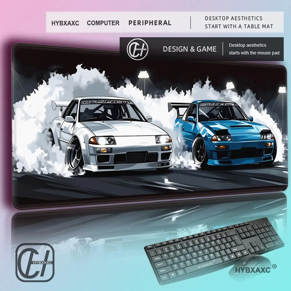 HYBXAXC Large Mouse Pad for Car Design Sports Cars Desk Mat Non-Slip Rubber Washable PC Keyboard Computer PC Gaming Accessories