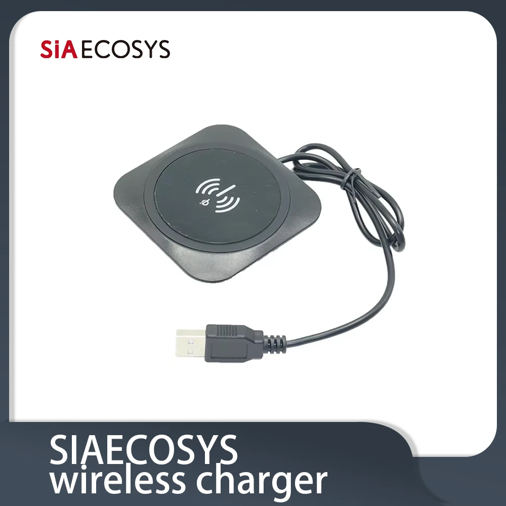 SiAECOSYS 10W Motorcycle Wireless Charger Fast Charging USB Cable Vibration Proof Overheat Protection for E-Scooter