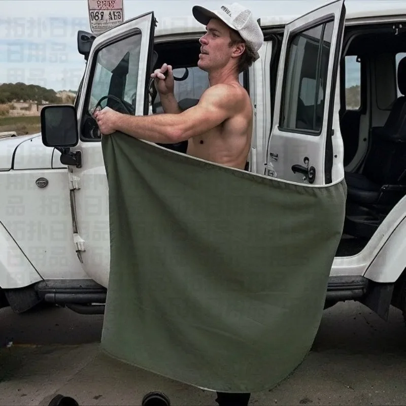 Magnetic Beach Towel for Car Door Outdoor Quick Dry Microfiber Sand Proof Portable Travel Towel Camping Swimming Pool Accessory