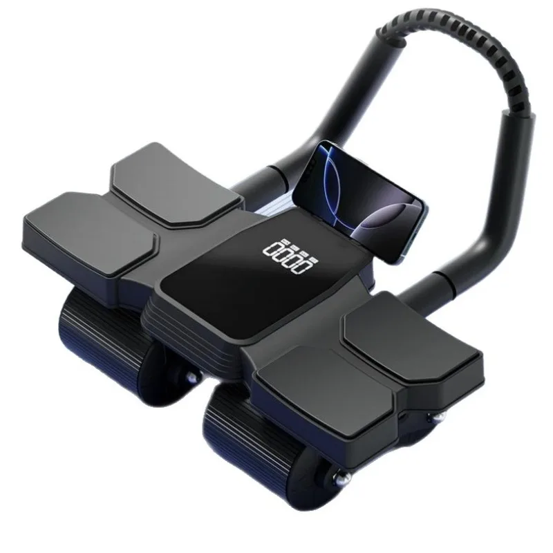 New four-wheel abdominal wheel automatic rebound curl belly thin belly artifact men's and women's home fitness equipment