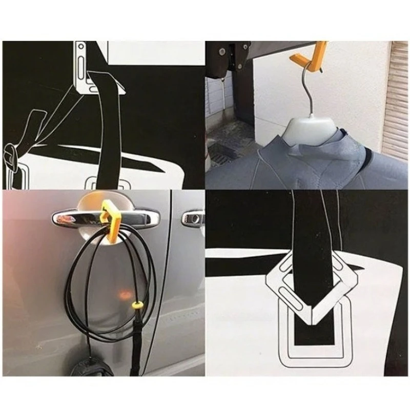 Foldable Portable Table Side Hook Multifunctional Bag Holder For Backpack Handbag Office Dorm Storage