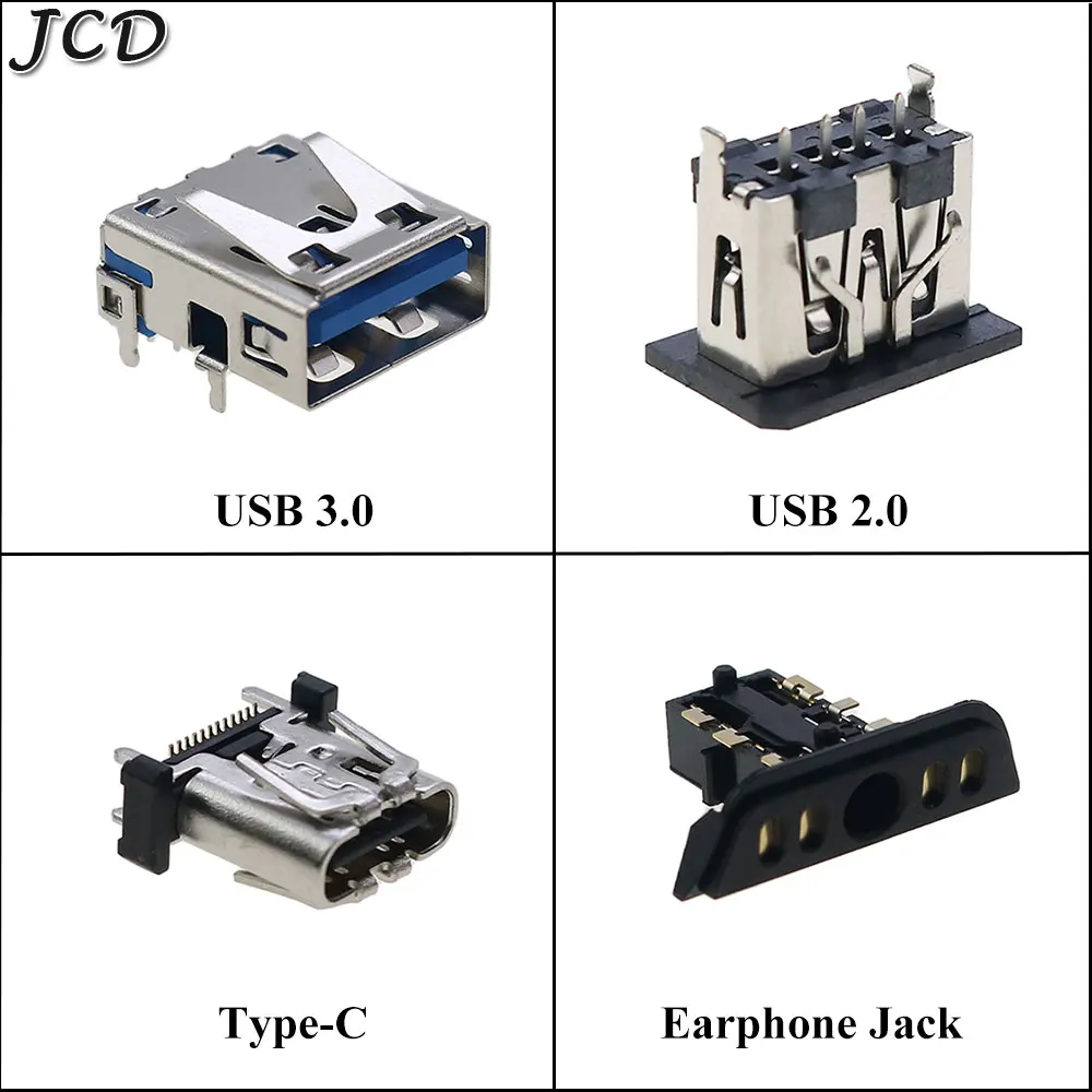 JCD For PS5 USB 2.0 3.0 Port Type-C Socket Connector Earphone Socket Headphone Headset Jack Port Connector