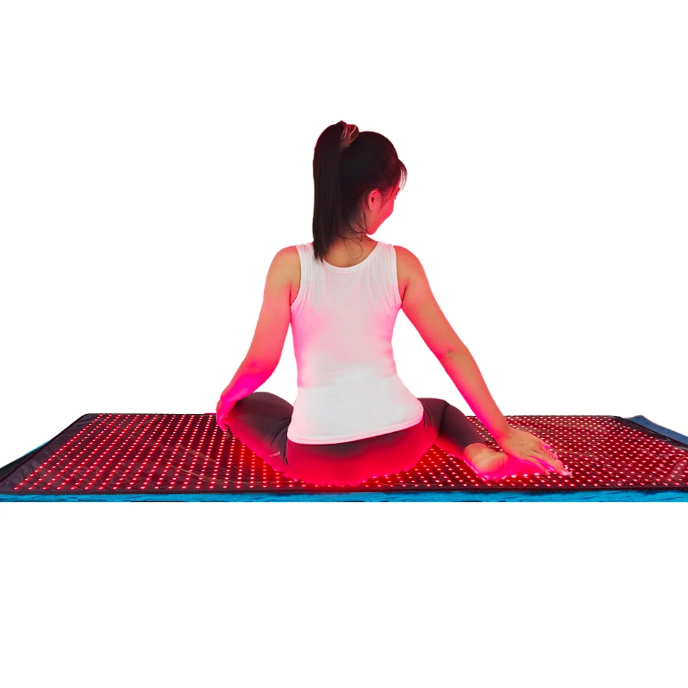 2024 New Foldable Large Size Whole Body 660nm 850nm Red LED Infrared Red Light Therapy Blanket at Home Mat