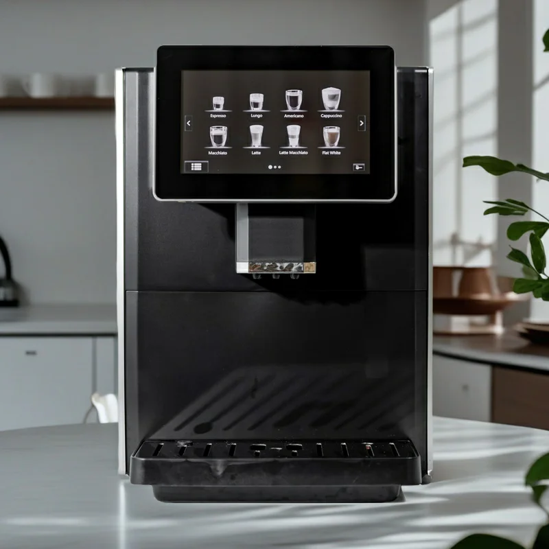 Electric Large Touch Screen Stainless Steel Brewing Multi Drinks Commercial Smart Coffee Makers