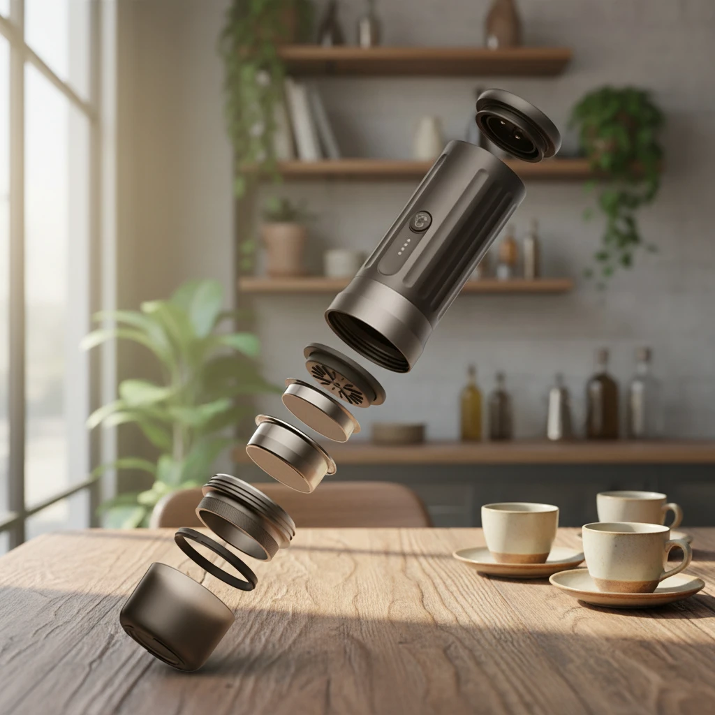 High-Performance 20 Bars Pressure Smart Coffee Maker with Aluminum Housing App-Controlled Semi-Automatic Electric Machine