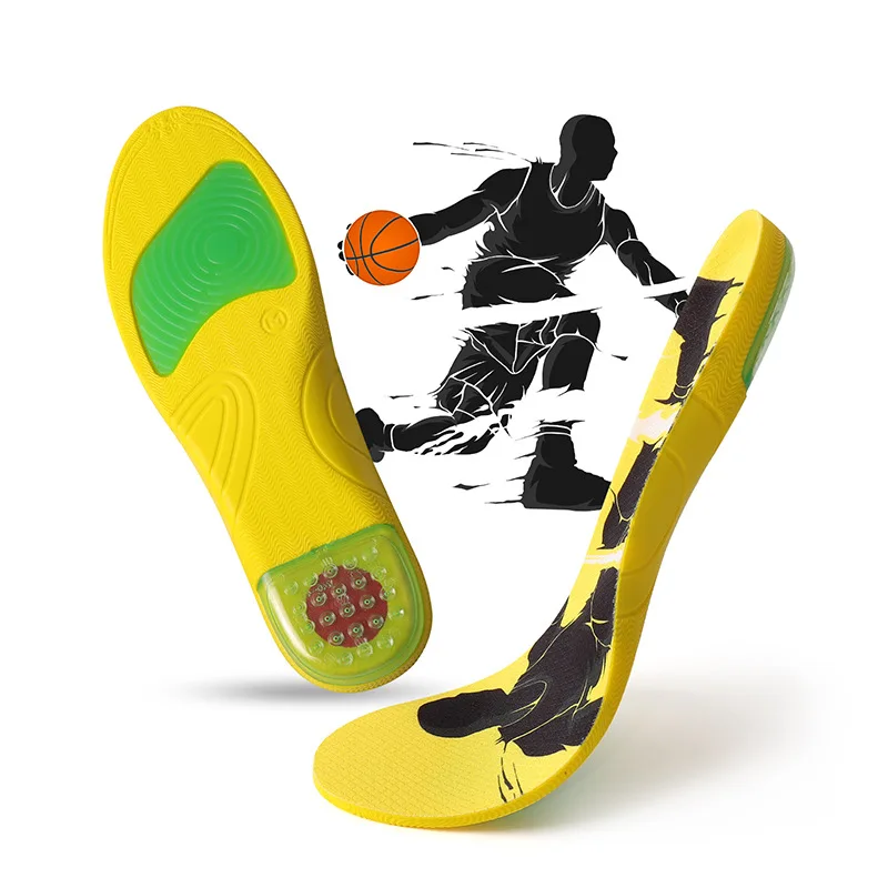 Ultra Soft Air Cushion Sports Insoles High Elastic Shock Absorption Sweat Absorbing Comfort Shoe Footbed