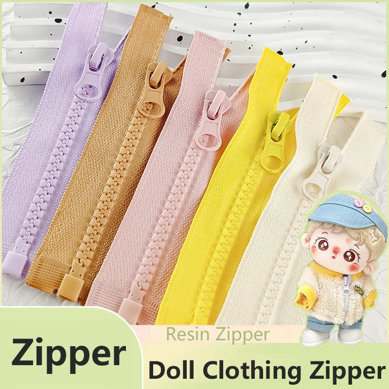 2/5/10/20Pcs Handmade Doll Clothing Zipper 15cm Open-End 5# Resin Zippers Hoodie Collar Mini Separable Zip for Sewing Supplies