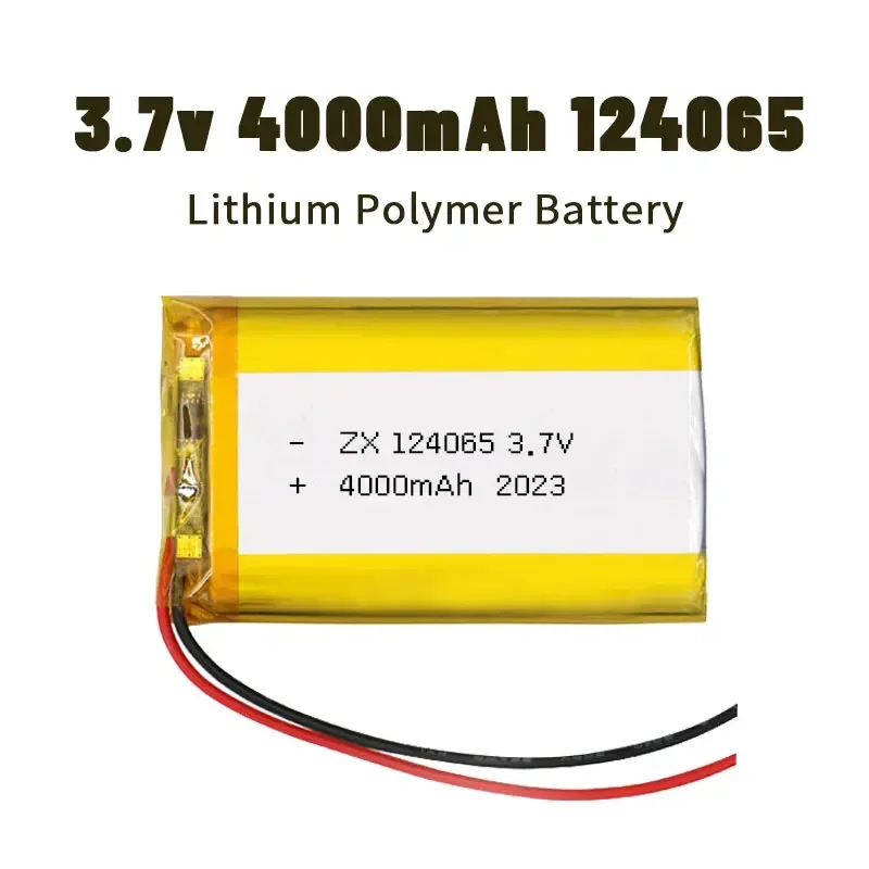Lipo 124065 Battery 4000mAh 3.7V Polymer Lithium Batteries Ph-2mm Li-po for Camera Car Logger Digital Products Photography