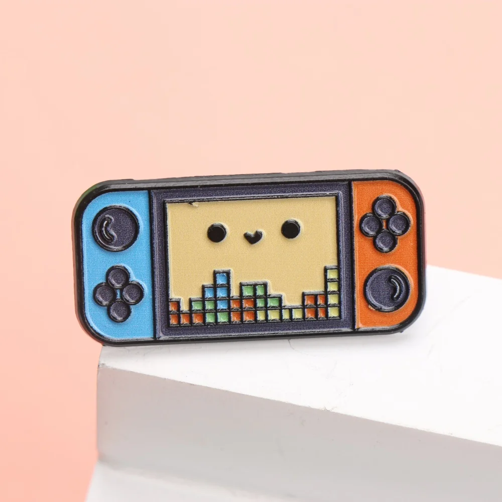Retro Game Console Enamel Pin - Cartoon Punk Gaming Badge for Backpack Clothing DIY Accessory Gift