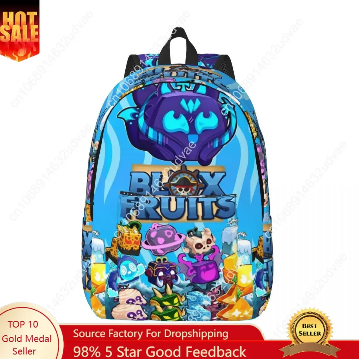 Blox Fruits Gaming Backpack for Preschool Primary School Student Robloxx Bookbag  Daypack Outdoor