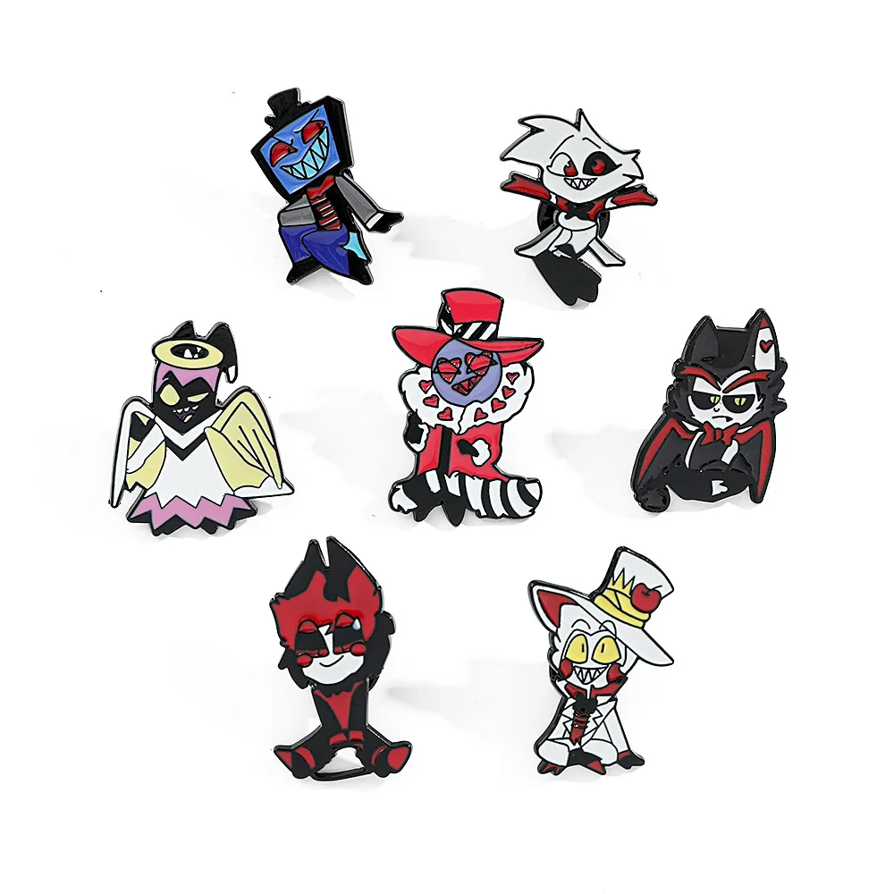 Hazbin Hotel Cute Enamel Lapel Cute Pin – Gaming Cartoon Brooch Collectible Pin for Backpack Clothing Accessory