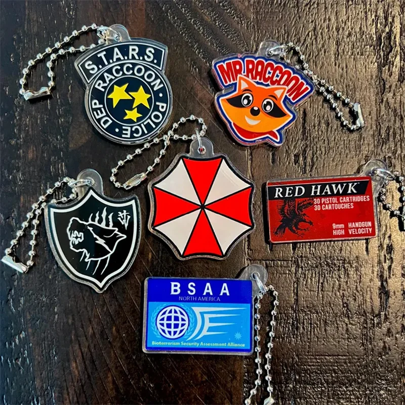 Resident, Evil, Acrylic Charms, Keychain, Bag, Backpack, Gift, Fan, Zombies, Leon, STARS, Video gamer, Lady Dimitrescu, Jill