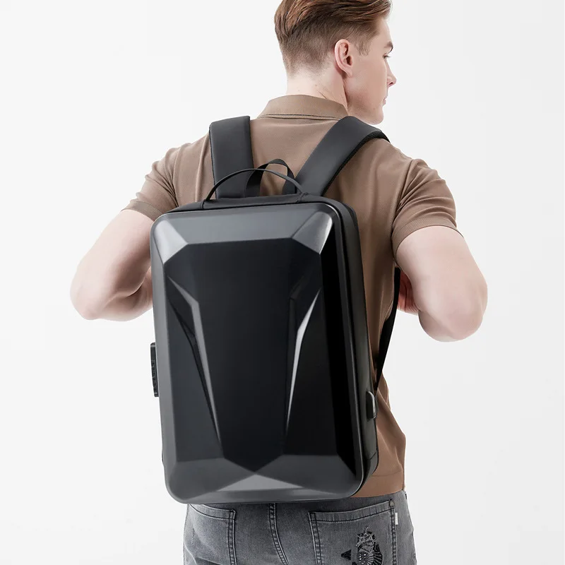 Hard-Shell Gaming Backpack with Combination Lock,Fashion Design Business Travel Laptop Bag for 18-Inch,Carry-On Daypack