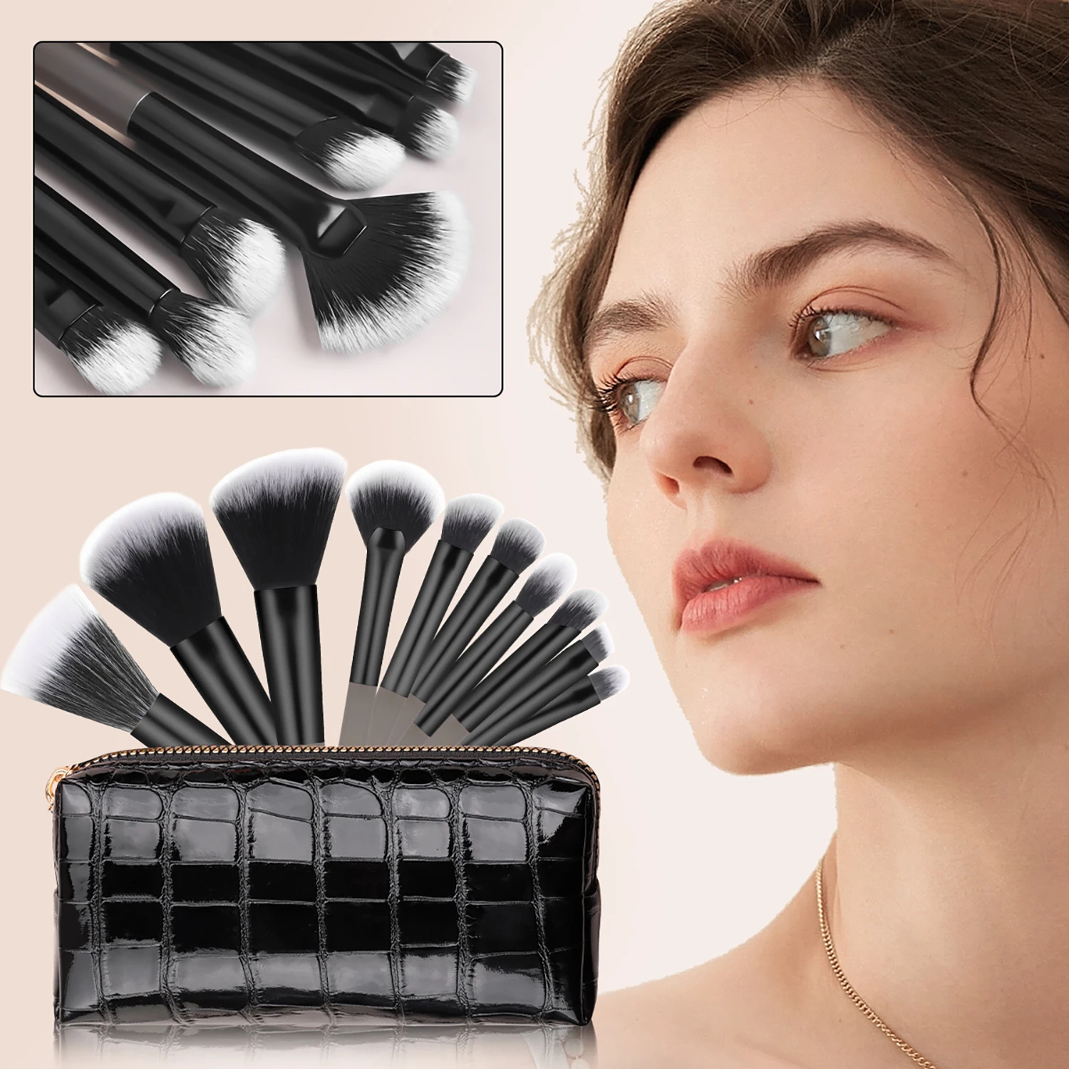 Makeup Brushes 10Pcs Makeup Kit Professional Women Cosmetic Soft Powder Brush Eyeshadow Foundation Full Set Travel Beauty Tool
