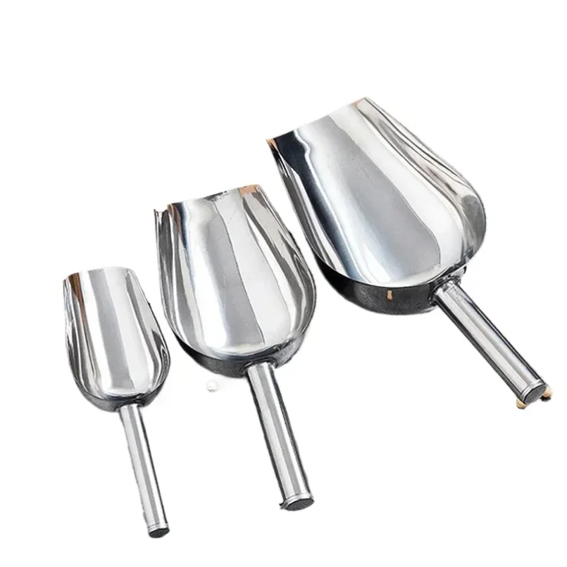 Stainless-Steel Ice Cube Scoop Bar Buffet Party Kitchen Spice Candy Flour Nut Scoop Spoon Dry Goods Shovel Kitchen Accessories