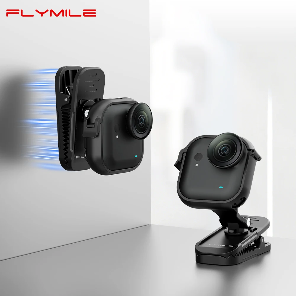 Flymile Magnetic Backpack Clip Holder for Insta360 GO Ultra Quick Release Anti-shake Clip Protective Cases
