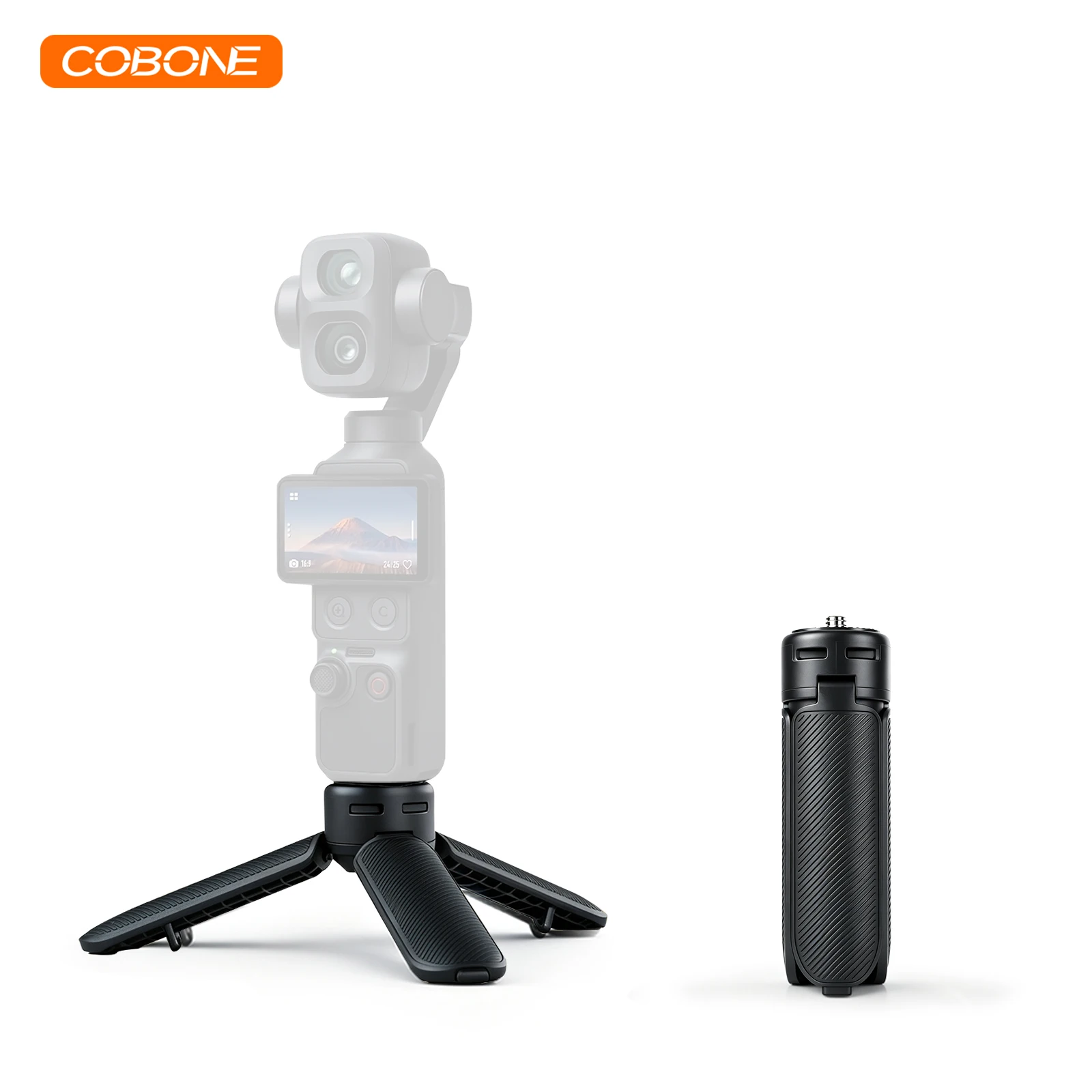 COBONE XILETU Lightweight Auto Pop-Up 2-in-1 Mini Tripod 1/4 Screw for DJI Pocket 3/4/4Pro Insta360 Action Panoramic Camera