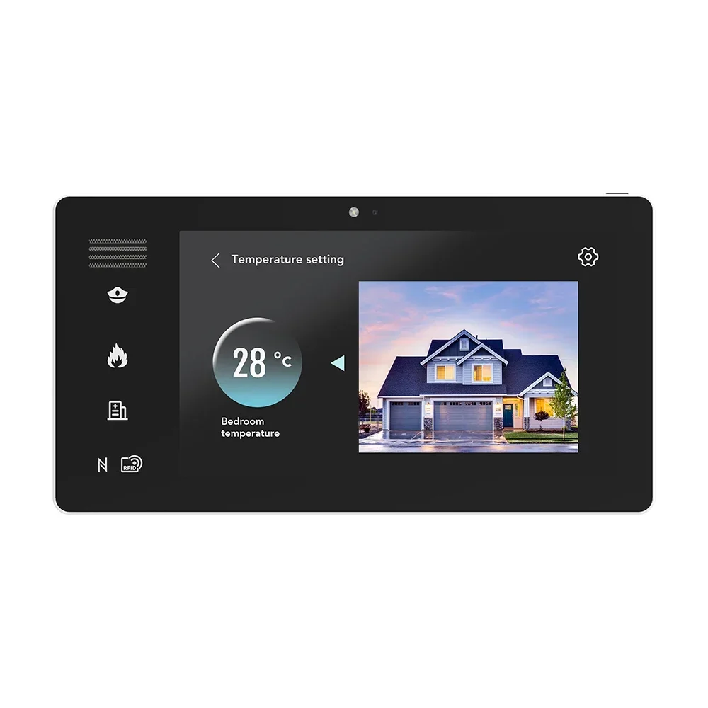 #Adjustable tablet support wall tuya zigbee smart home control panel lcd in-wall mini android tablet