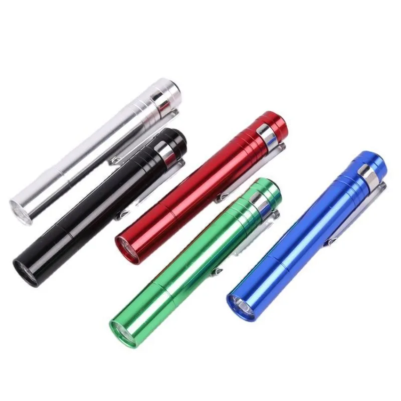 Pocket LED Flashlight Portable Pen Torch Lamp Clip Mini Light Penlight for Doctors Eye Pupil Check Work Travel Emergency Torch