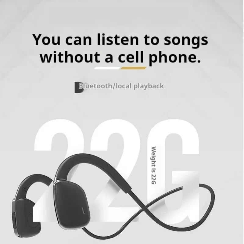 Bone Conduction Wireless Bluetooth Earphones Are Comfortable To Wear With IP56 Waterproof And All-round Stereo Sound Effects