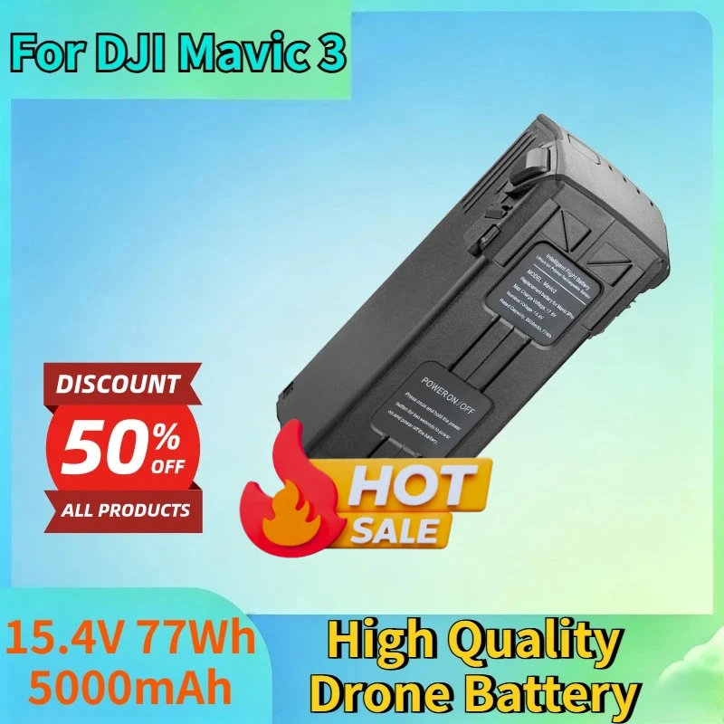 Newest 15.4V 77Wh 5000mAh Rechargeable Battery for DJI Mavic 3/3 Pro/3 Pro Cine Enterprise Series UAV High Quality Drone Battery