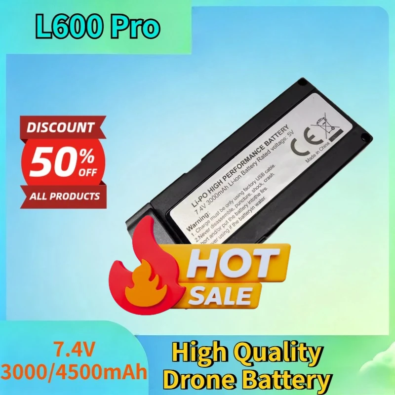 L600 Pro 7.4V 3000/4500mAh Lithium-polymer Rechargeable Battery for LYZRC L600 Pro Max High Quality Drone Replacement Battery