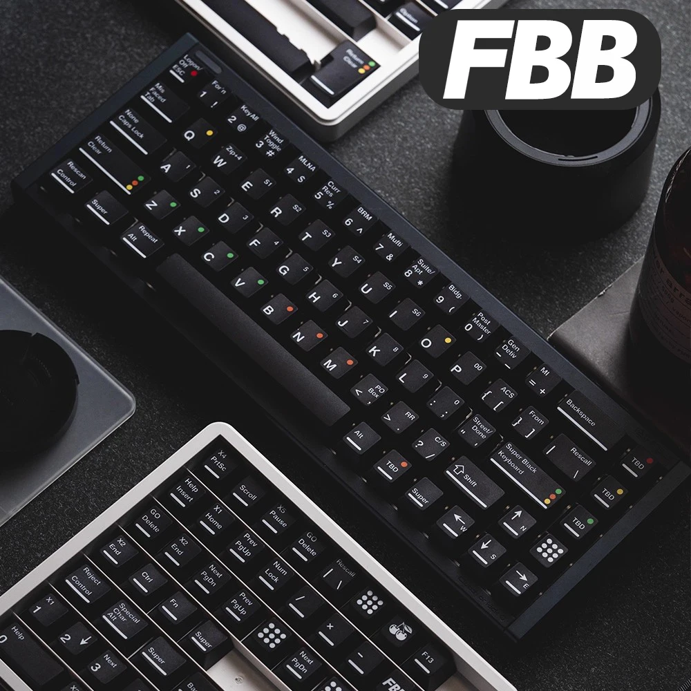 FBB Keycaps SBK Ultra Black PBT Sublimation SWK Ultra White 1.7mm Customized Mechanical Keyboard Magnetic Switch
