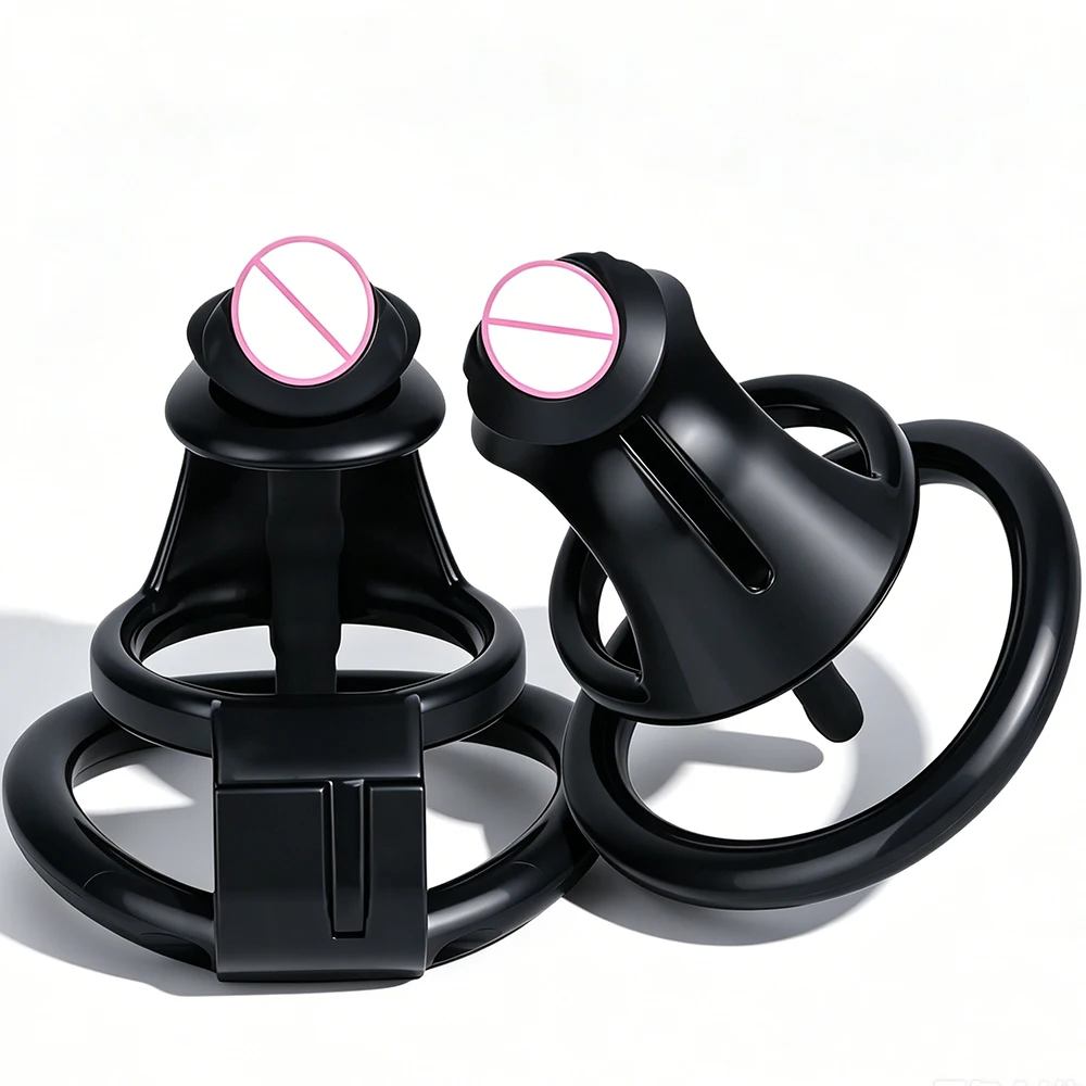 FRKO BDSM Double Penis Ring Sissy Chastity Cage Set ABS Resin Chastity Light Weight Adult Games 정조대 Erotic Sex Toys For Men 18