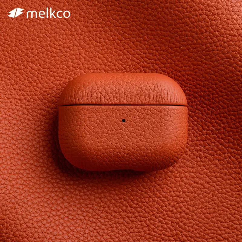Melkco Premium Genuine Leather Case for Apple AirPods Pro 1 2 3 AirPods 3 4 Generation Bluetooth Headset Headphone Protect Cover