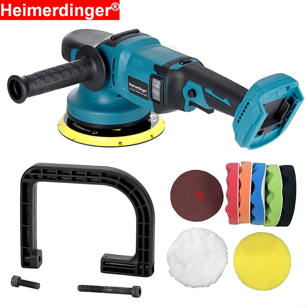 Cordless Car Buffers Polishers Kit for Makita Battery,6 Inch Orbital Polisher,6 Variable Speed, Portable Polishing Waxer Machine