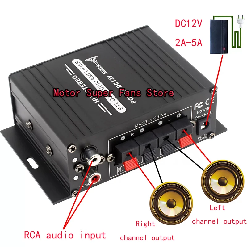 12V Mini High-Fidelity Pure Class-D Amplifier Board DIY Home Computer Speaker Cabinet Power Amplifier 2*20W Dual Channel Speaker