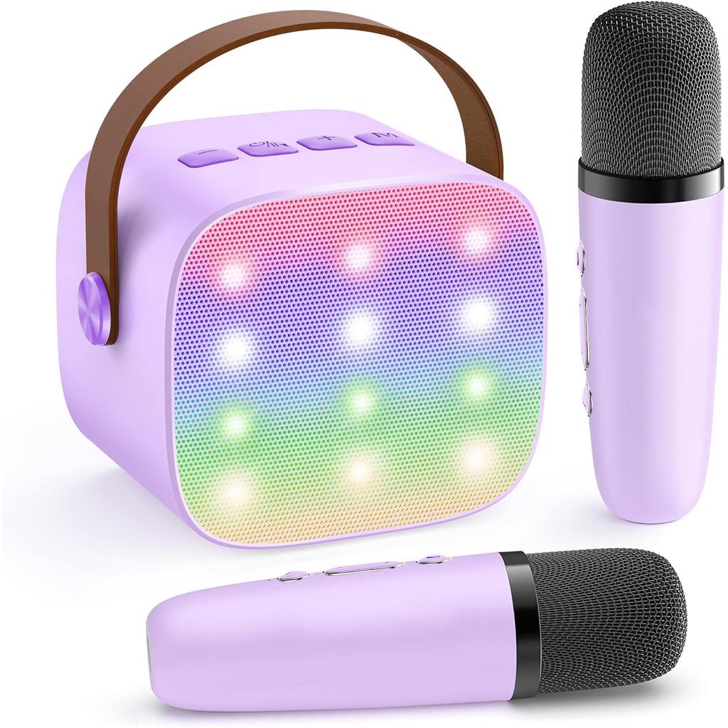 YLL Karaoke Machine for Kids, Portable Mini Speaker with 2 Wireless Microphones, TOP Kids Gifts for Girls Ages 3, 4, 5,