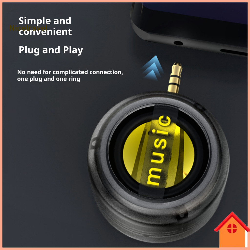 Mobile Phone Speaker Mini Portable Bluetooth with 3.5mm Aux Rechargeable Universal Plug-and-play Sound Compact for Smart