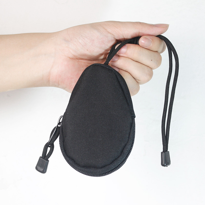 Original zíper caso chave Bluetooth fone de ouvido saco lona pequena carteira Mini bolsa de moedas portátil saco de arma
