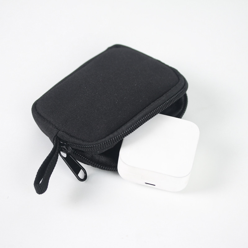 Original lona pequena carteira Mini bolsa de moedas Bluetooth fone de ouvido saco zíper moeda bolsa titular do cartão sa