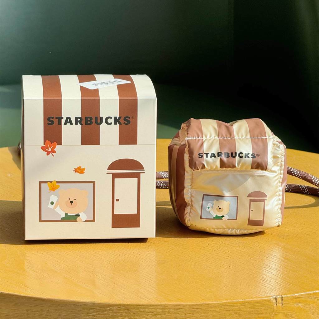 Starbucks moeda bolsa criativa periférica bonito Mini jaqueta protetora caso fone de ouvido Bluetooth saco Diagonal port