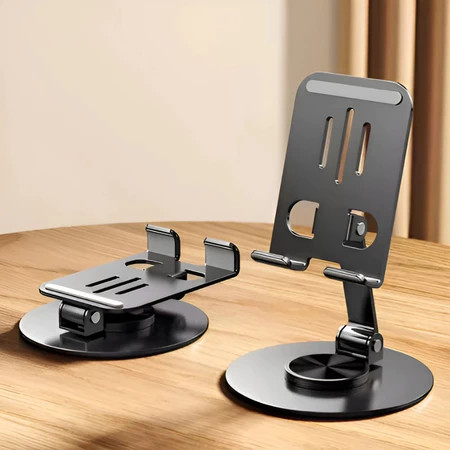 Aluminum Desktop Stand with 360o Adjustable Rotating Base for Smartphones and Tablets  Cell Phone Tablet Aluminum