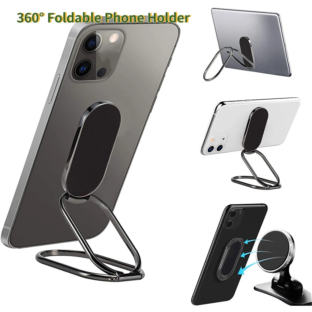 360°Rotation Mobile Phone Ring Holder Adjustable Foldable Stand Magnetic Car Holder For Mobile Phones Tablets Bracket