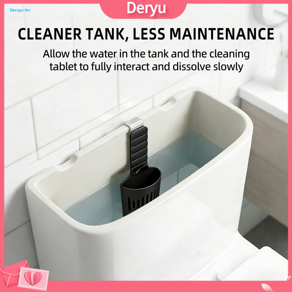 Toilet Tank Residue Reducer Adjustable Tablet Holder with Hook – Plastic Basket Dispenser for Easy and Storage Durable