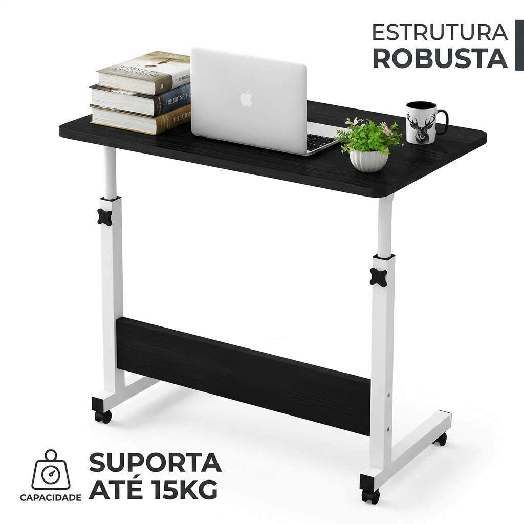 Haosin Multipurpose Desk with Height and Adjustable Wheels, for Laptop, Tablet Bed, Adjustable Sofa