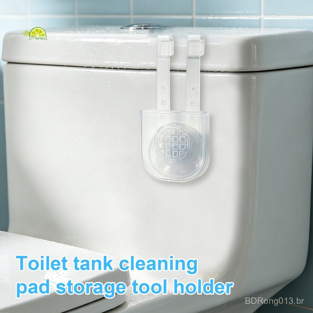 Ventilation Toilet Tablet Holder with Adjustable Double Hooks Ventilated No-drill Plastic Deodorizer Hanger for Bathroom