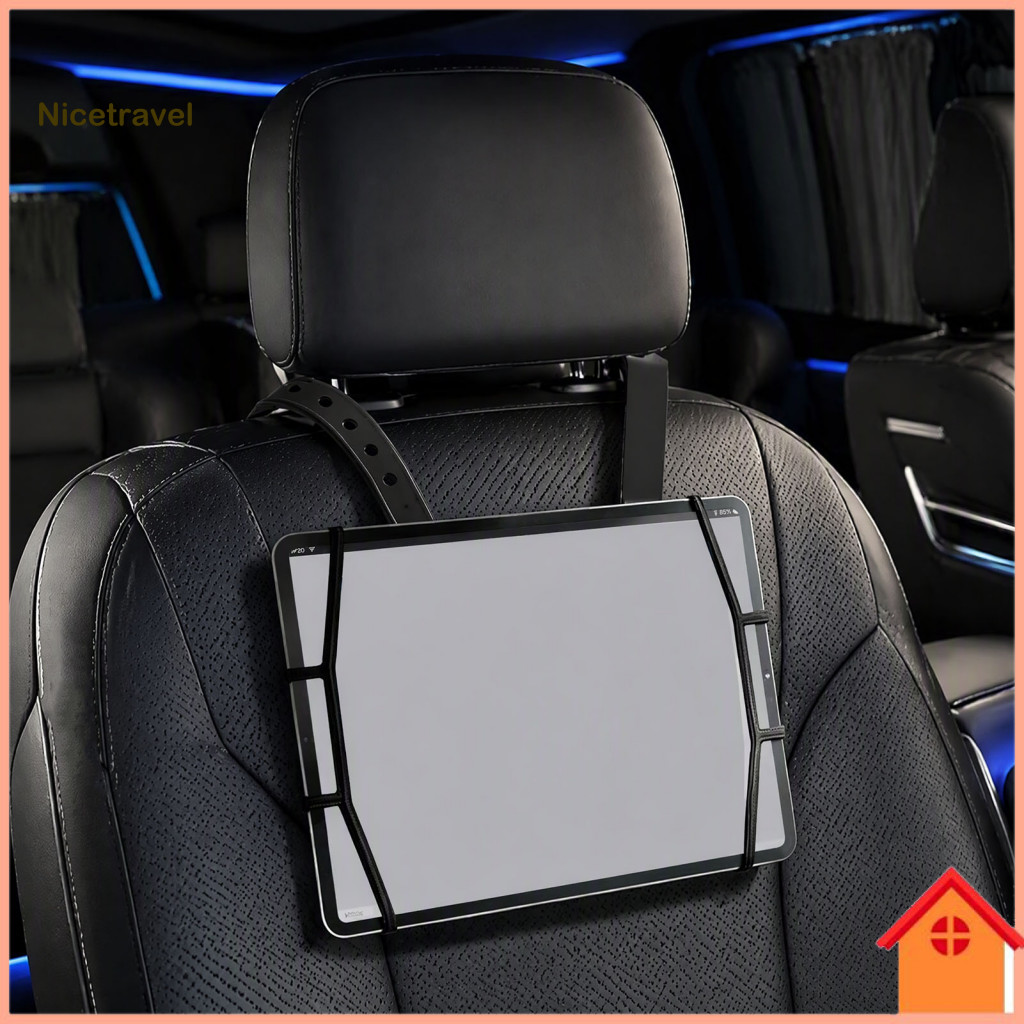 Adjustable Silicone Tablet Strap Headrest Holder for Kids Car for 7.5-12.9 Tablets Mount for Vehicles for