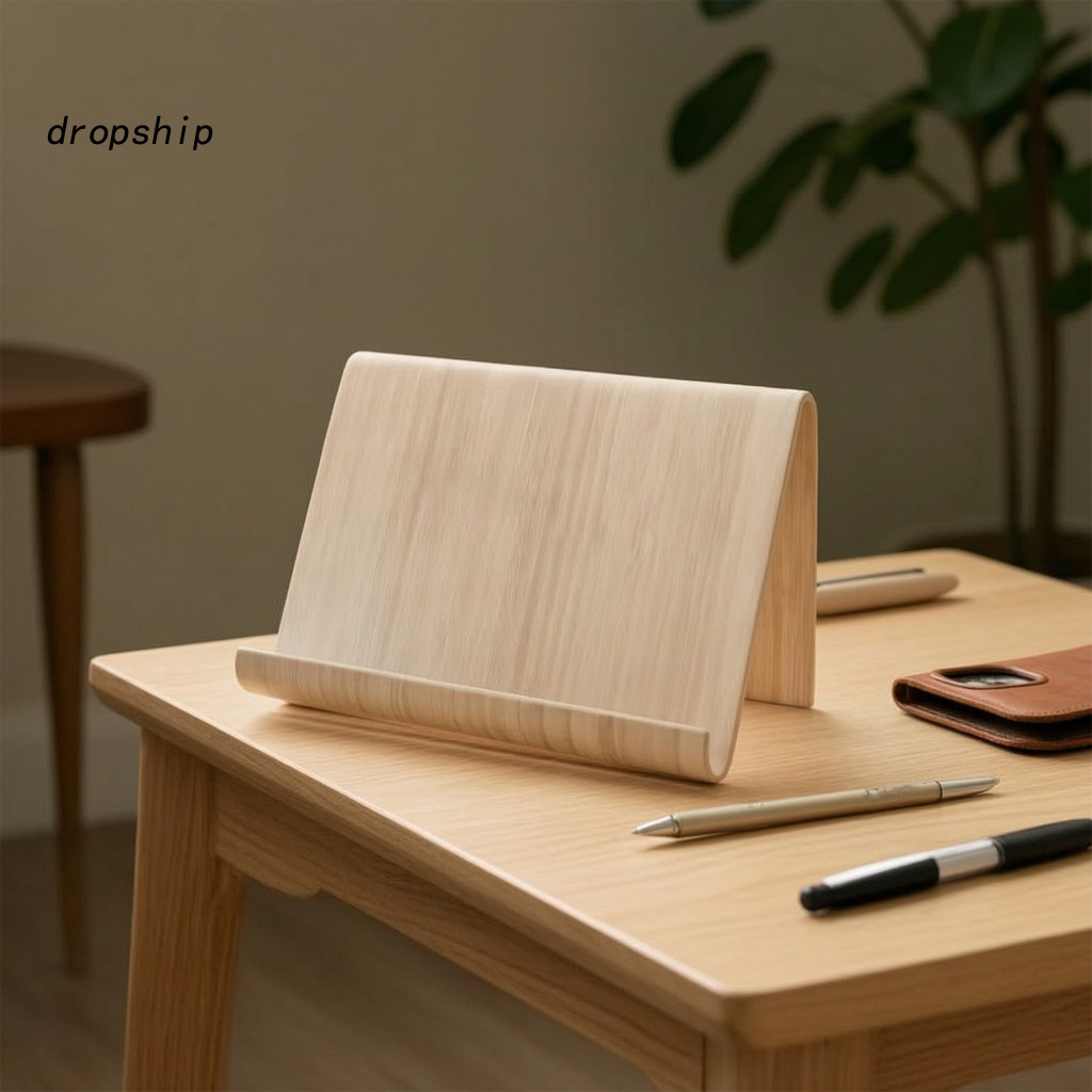 Natural Wood Phone Holder Tablet Support Heavy Duty Wooden Stand Non-slip Universal for Cell Adjustable Desktop Mount fo