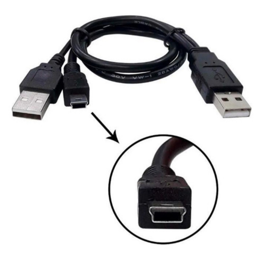Cabo C-V3 USB V3 compatível com controle PS3 Playstation 3 Celulares e Tablets 1.5M Reforçado