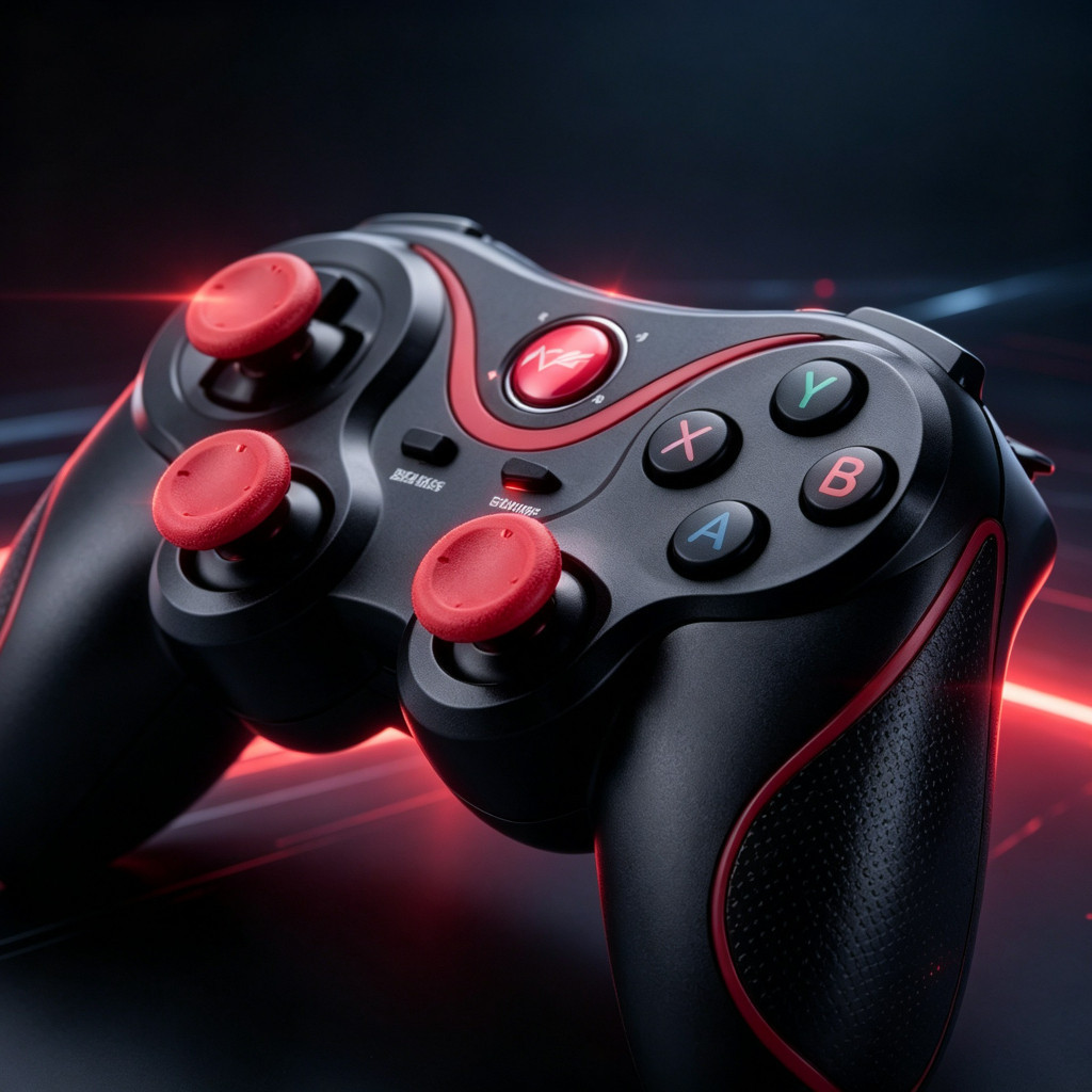 Controle Joystick Bluetooth Universal + Cabo USB + Suporte Para Celular Tablet Android iPad