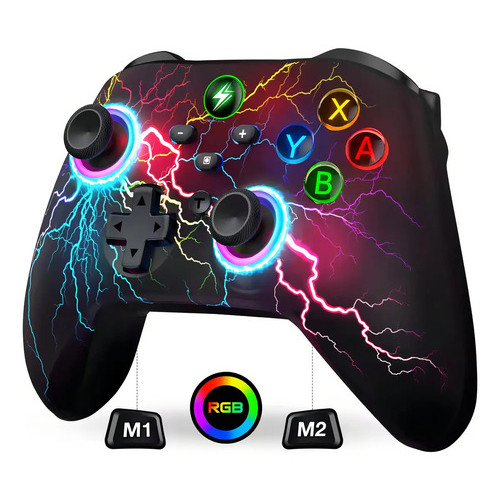 Controle Sem Fio RGB Compatível Nintendo Switch Oled Lite Android ios Desktop Pc Gamer Tablet