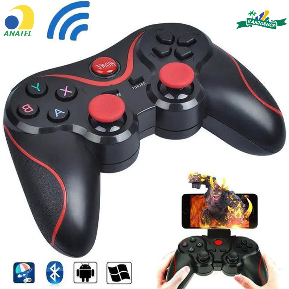 Controle Bluetooth Com Suporte Para Celular E Tablet Cabo USB Incluso Compatível Com Android Ipad